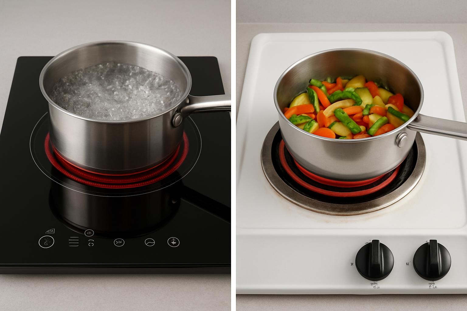 Кто быстрее разваривает обед: индукционные плиты против электрических конфорочных — скорость, экономия, требования к посуде