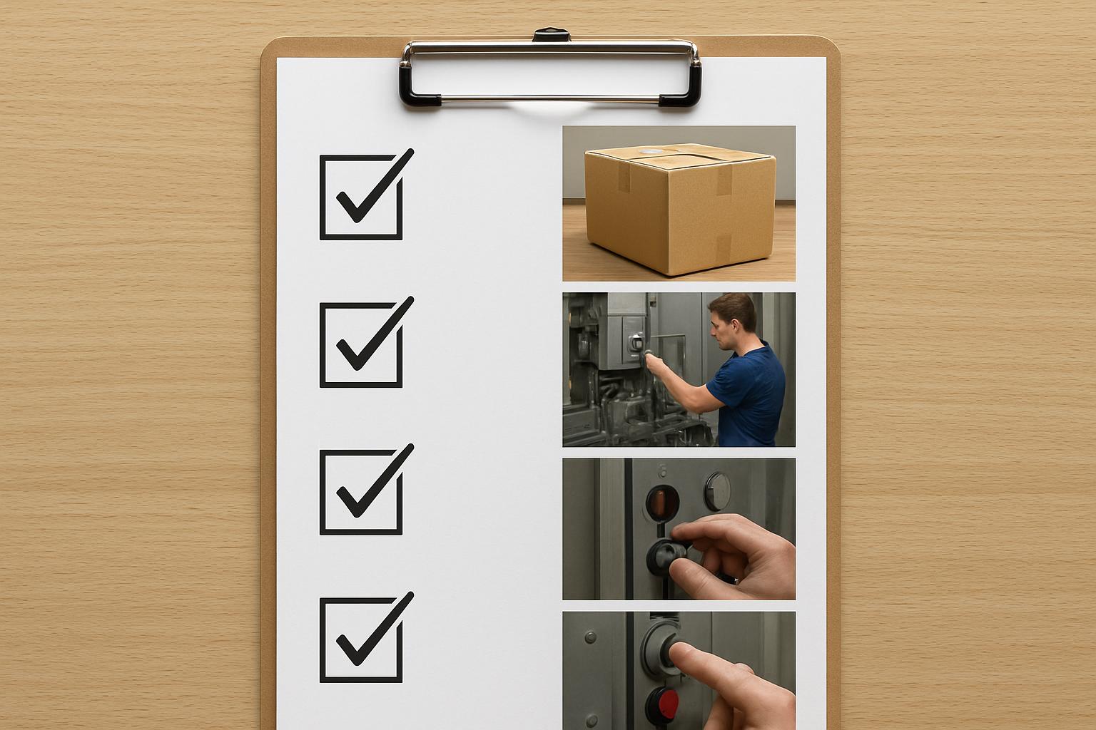 Чек-лист при приёмке оборудования: что проверить при доставке, монтаже и первом запуске. Промежуточная проверка до первого включения