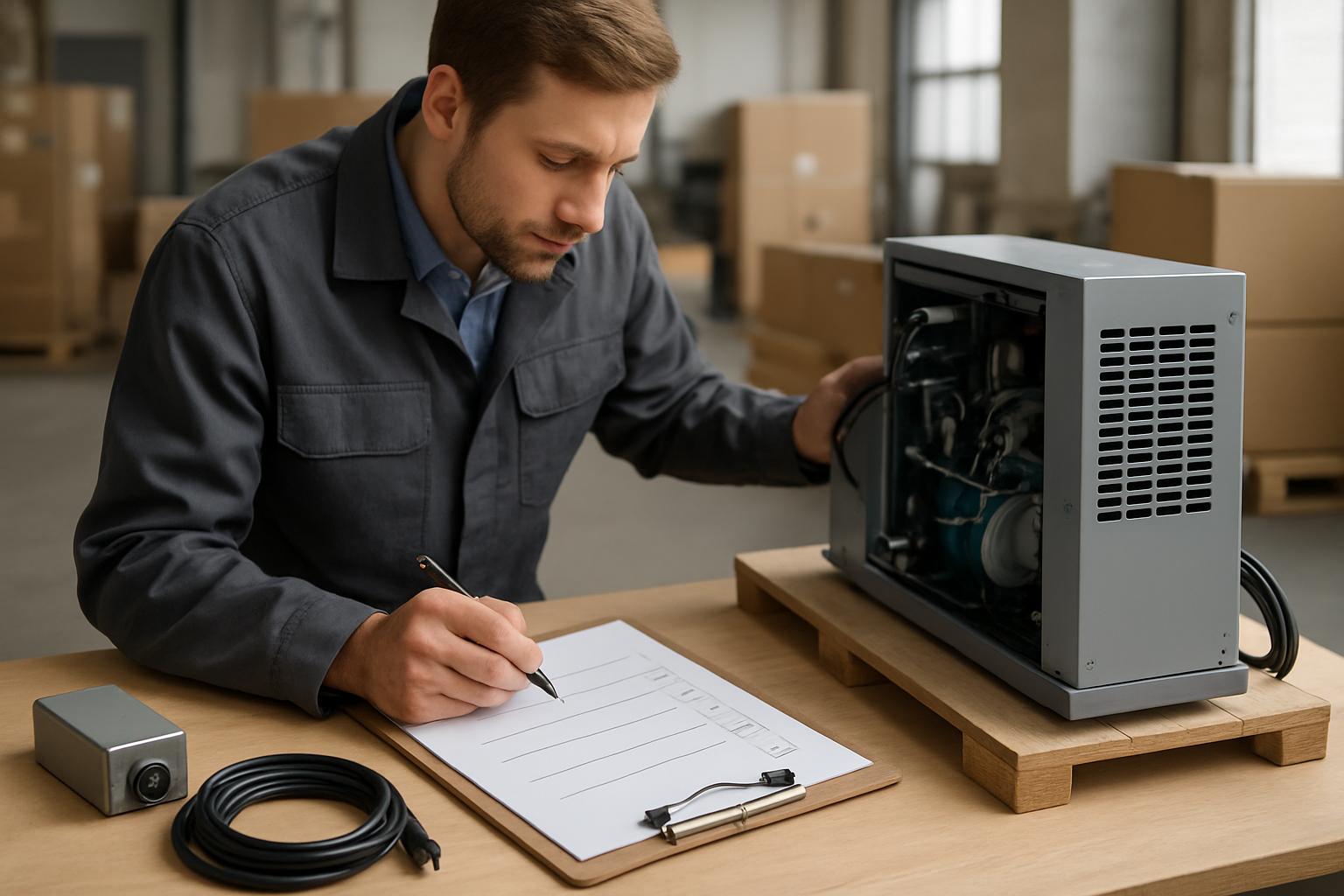 Чек-лист при приёмке оборудования: что проверить при доставке, монтаже и первом запуске. Подготовка до прибытия: кто, что и где