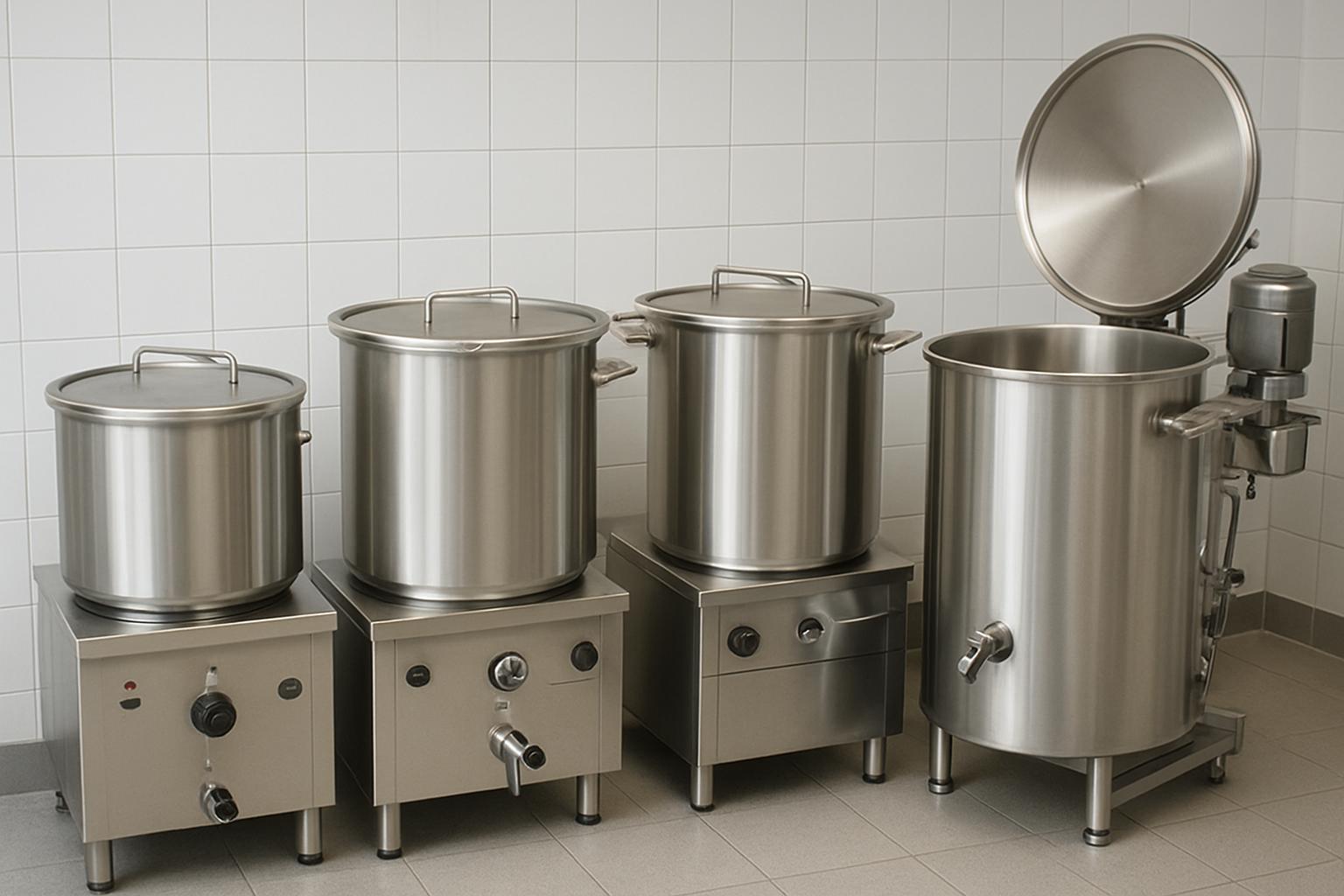 Котлы пищеварочные: объёмы, тип нагрева, слив, перемешивание — как выбрать под меню