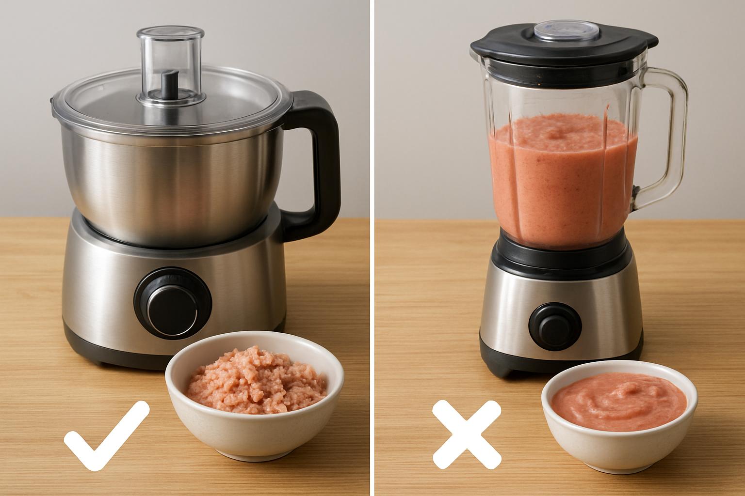 Куттер для колбас/паштетов vs блендер: различия по результату и нагрузке. Таблица: сравнение ключевых показателей