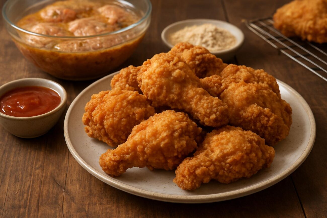 Хрустящая, сочная и узнаваемая: курица во фритюре «как в сетях» — маринады, панировки, температура и тайминги