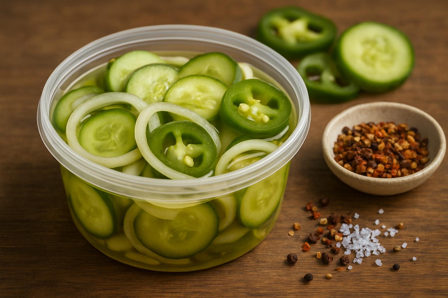 Пиклинг для фастфуда: быстрые маринованные огурцы, лук, халапеньо — подачa и срок годности  . Часто встречающиеся специи и их влияние