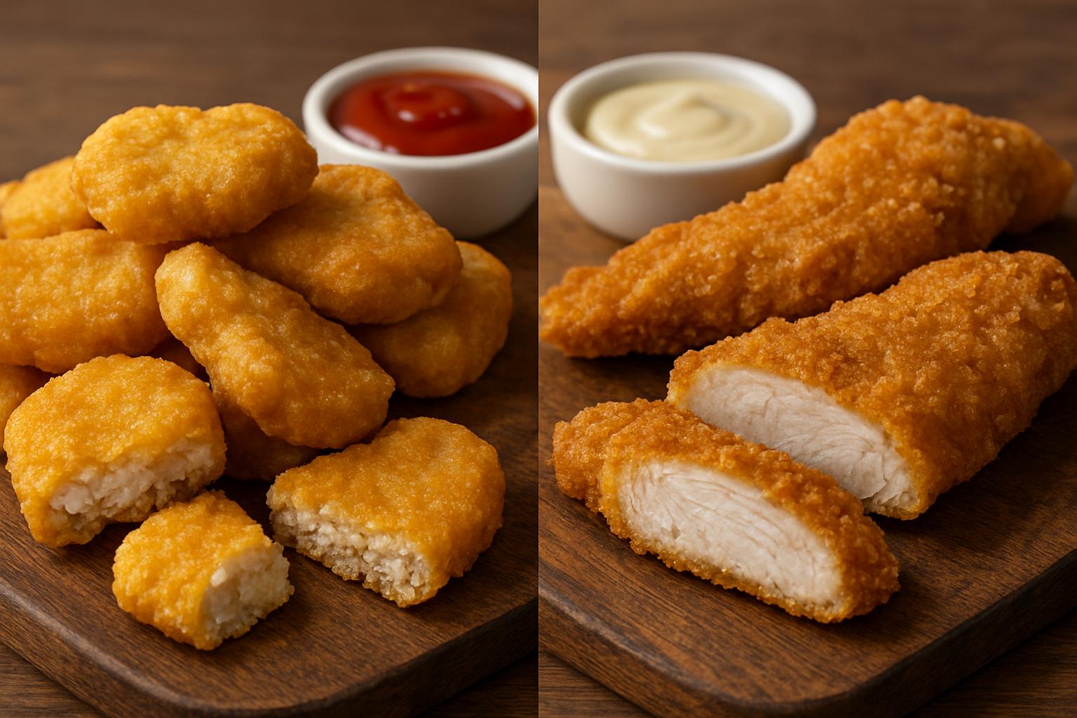 Наггетсы и тендеры: рубленая масса vs цельное филе — что выгоднее и вкуснее  . Итоговый мотив: как выбрать, не прогадав