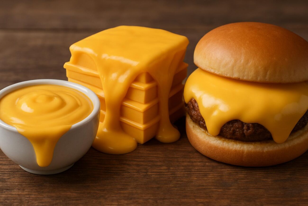 Сырные решения: чеддер-соус, плавление слайсов и «сырная шапка» без расслоения