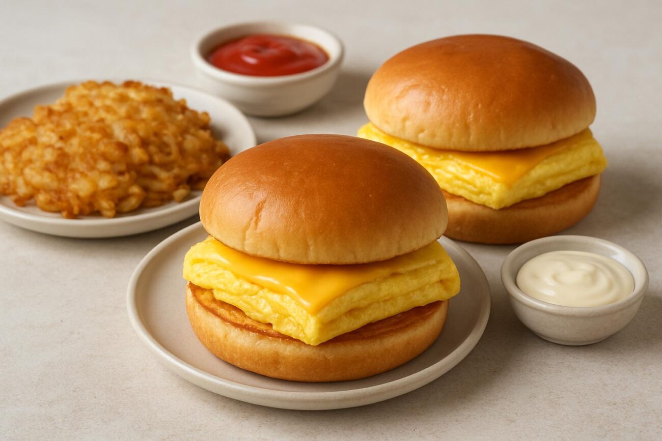 Утро за пять минут: как организовать омлетные сэндвичи, хэшбрауны и соусы в формате фастфуда